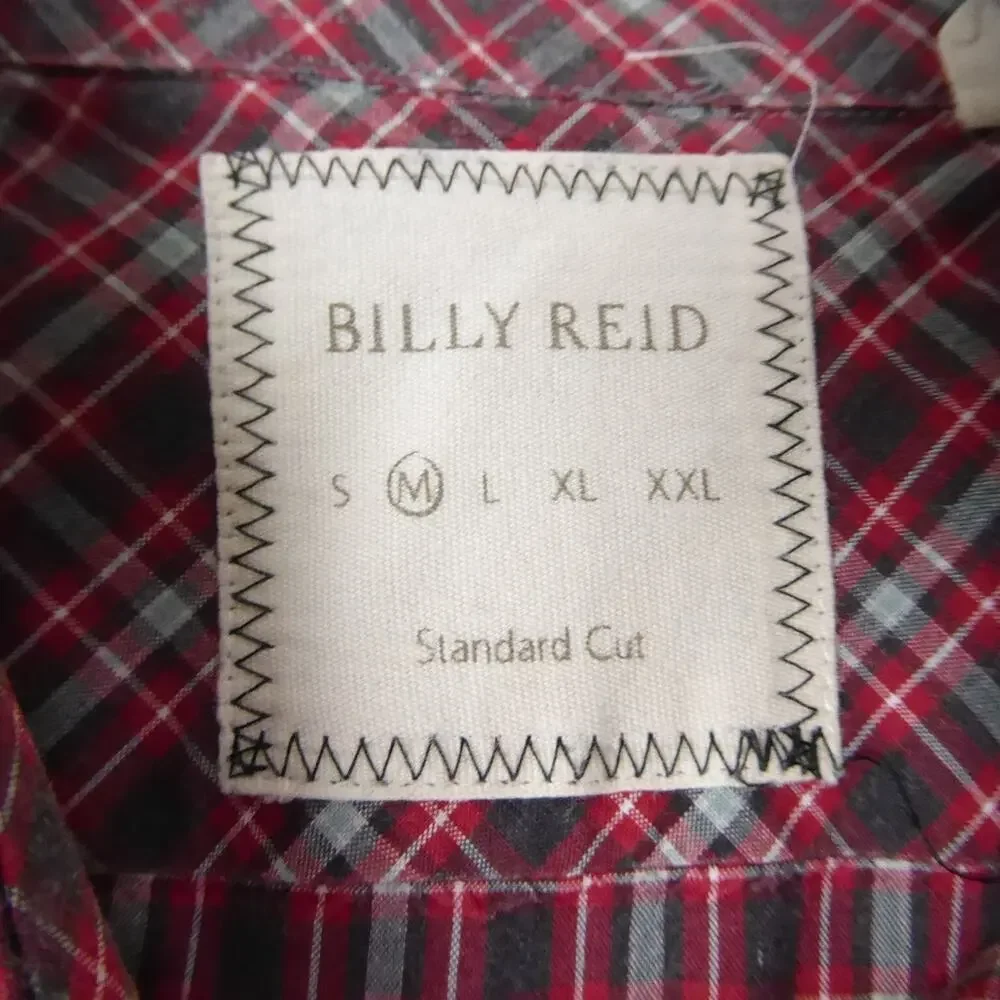 Billy Reid Shirt Mens SZ M Long Sleeve Button Up Tartan‎ Plaid Business Casual